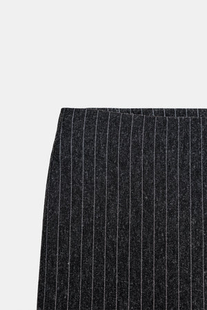 Noir Pinstripe Halter Set