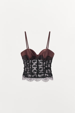 Noir Lace Corset Top