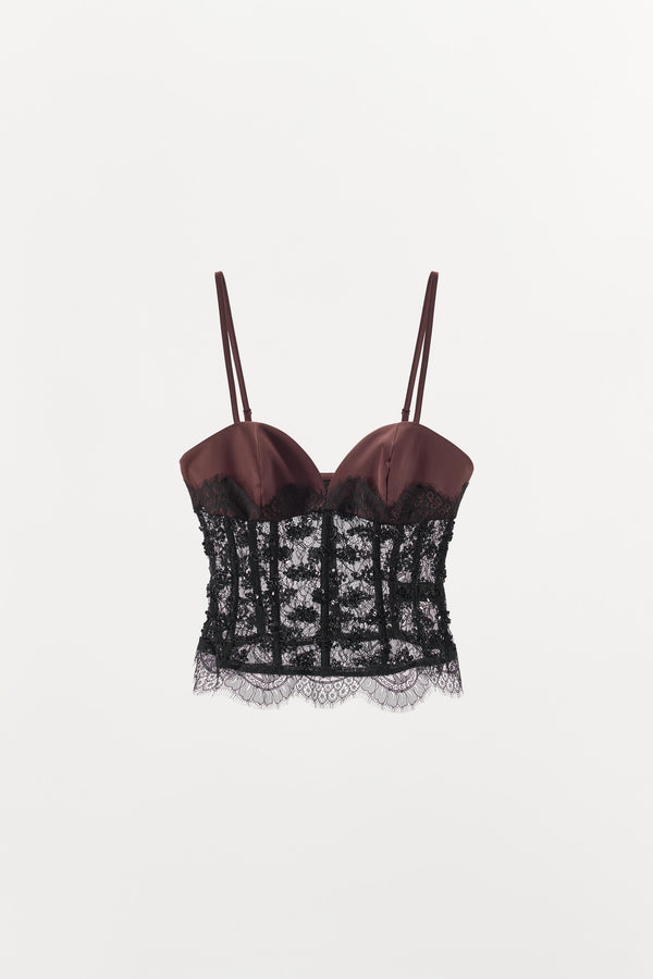 Noir Lace Corset Top