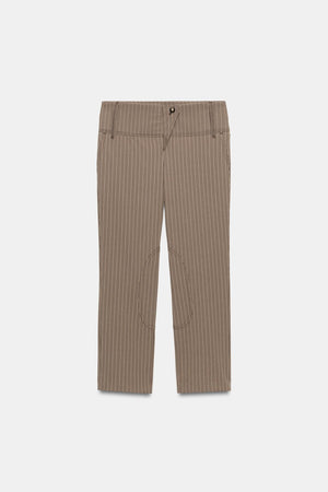 Pinstripe Straight Leg Pants
