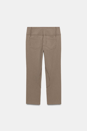 Pinstripe Straight Leg Pants