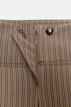 Pinstripe Straight Leg Pants