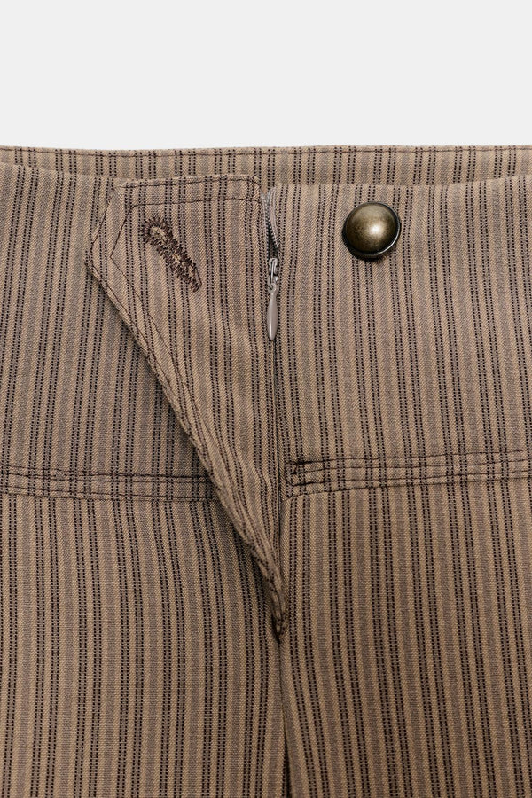 Pinstripe Straight Leg Pants