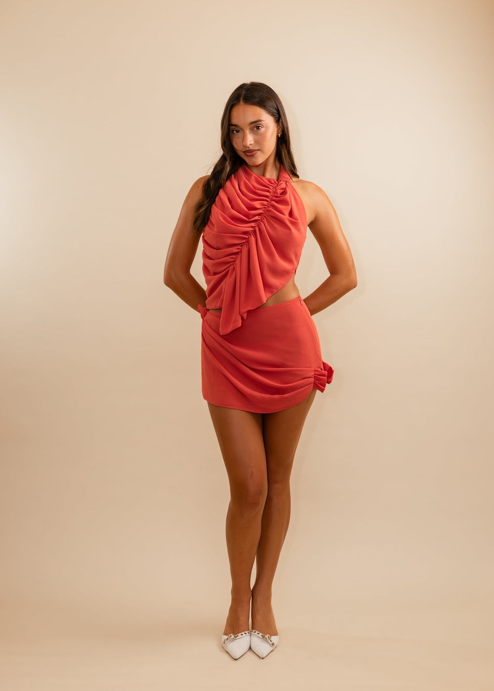 Scarlet Drape Two-Piece Set