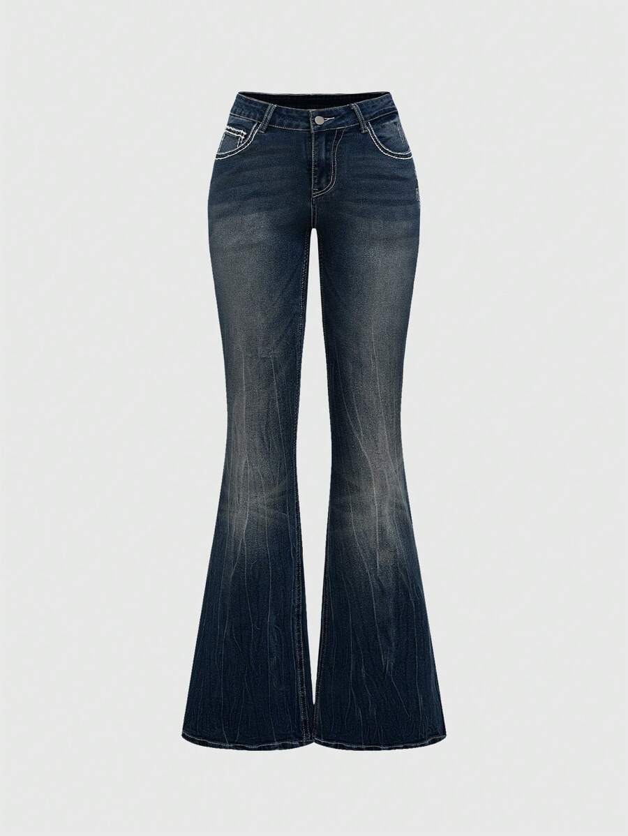 Cross Icon Flare Jeans
