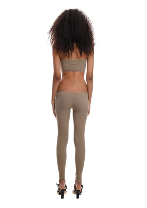 Cutout Halter Bodysuit Set