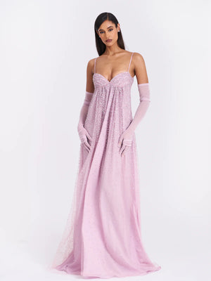 Crystal Open Back Gown