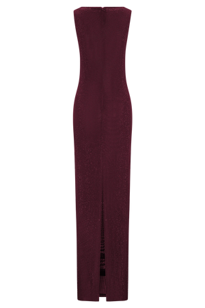 Crimson Diamanté Gown