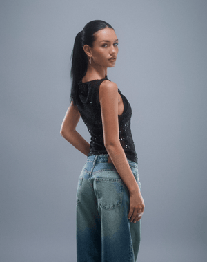 LIVANA™ ⎹ Nude BLACK Top