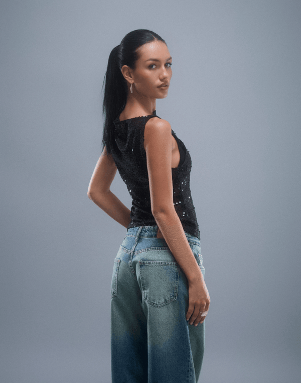 LIVANA™ ⎹ Nude BLACK Top