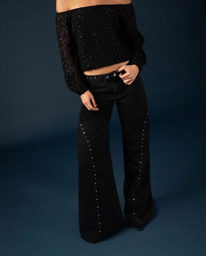 Rivet Wide Jeans