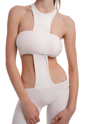 Cutout Halter Bodysuit Set